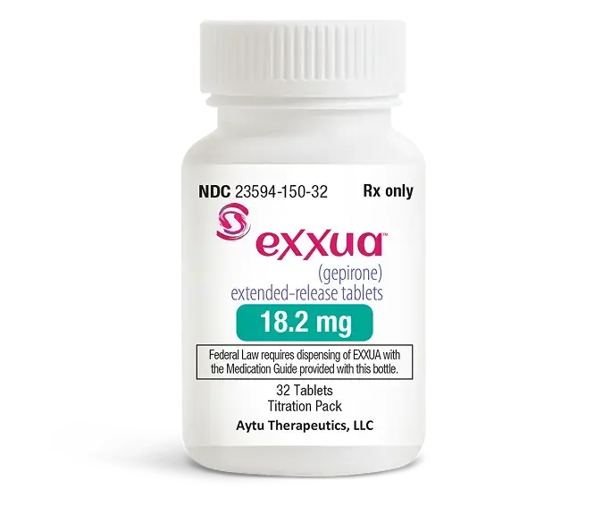 Photo of bottle of EXXUA tablets